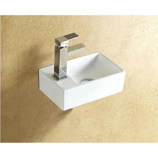 Sanilux Fontein Sanilux New Wonder 30x18,5x9,5 cm met Afvoer en Kraan Keramiek Wit (Kraangat links)