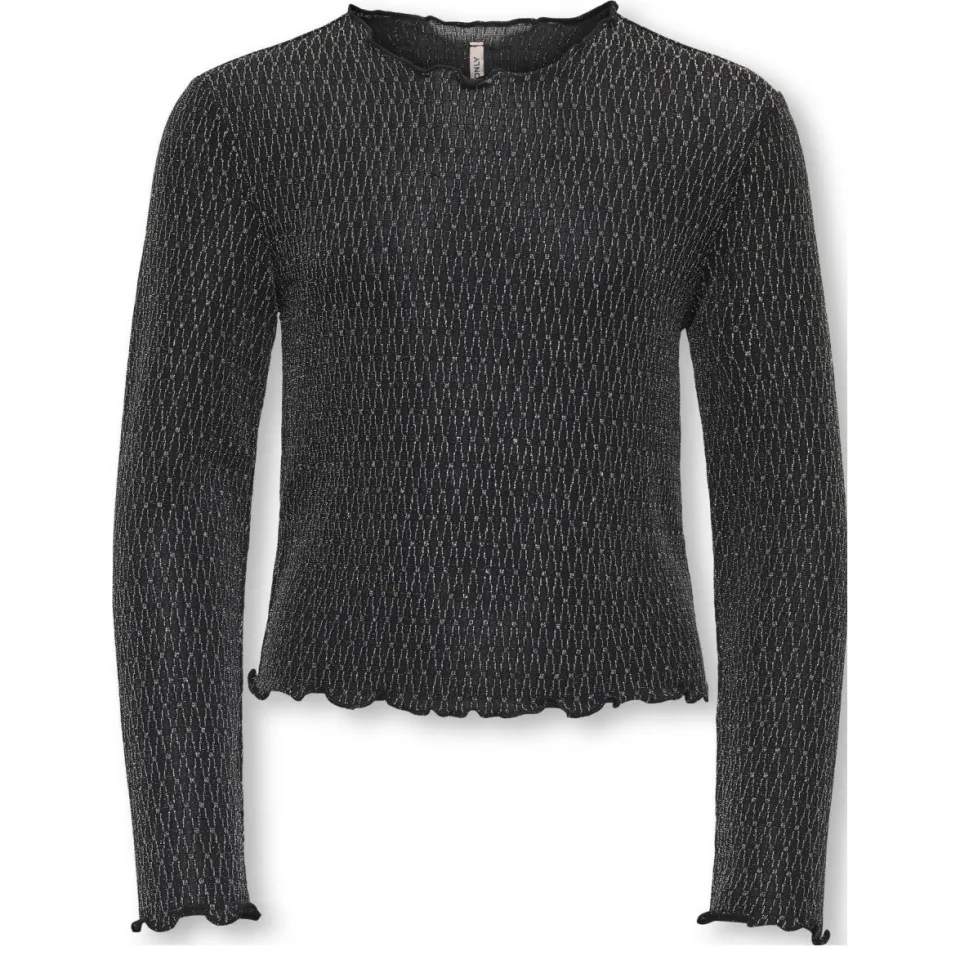 Only glitter top zwart/zilver, foto 2