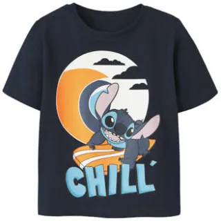NAME IT Lilo & Stitch T-shirt donkerblauw