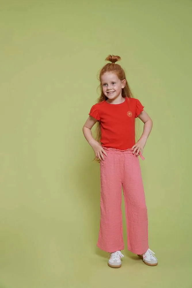 Jubel Salsa Sunset wide leg broek roze, foto 4