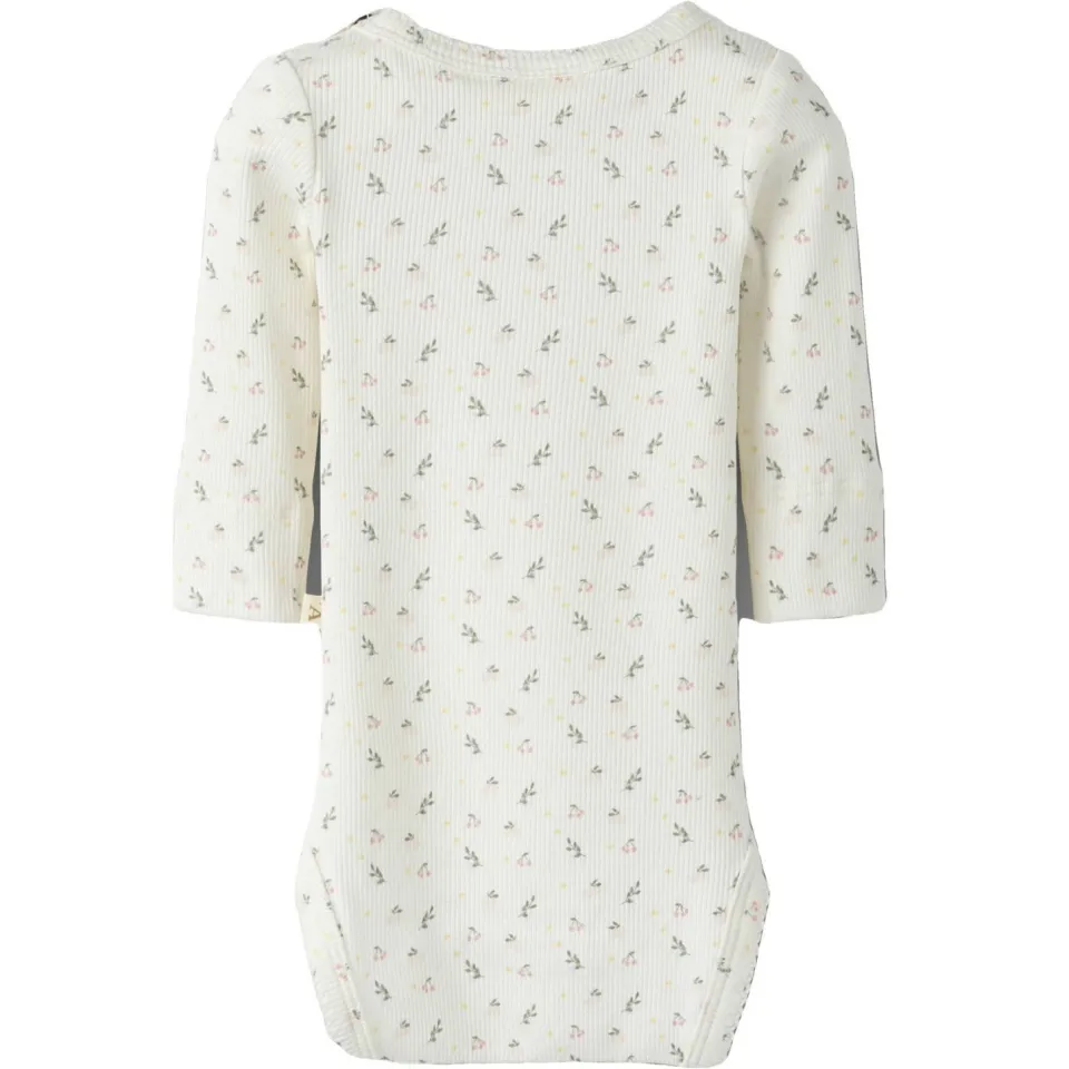 Lil' Atelier BABY romper wit/roze/groen, foto 2