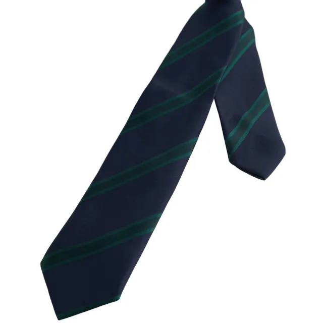 WE Fashion gestreepte stropdas - donkerblauw/groen