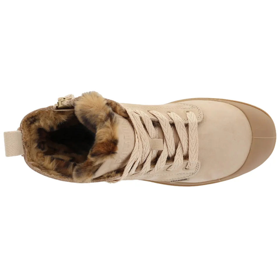 Palladium PAMPA HI ZIP WL WILD leren sneakers met profielzool - beige, foto 6
