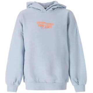 Retour Jeans boxy hoodie met backprint - lichtblauw Sweater Backprint
