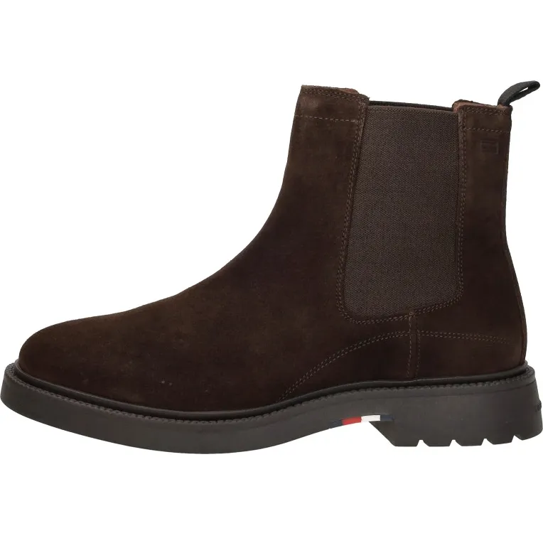 Tommy Hilfiger Corporate Casual Suede Chelsea chelseaboots bruin, foto 3