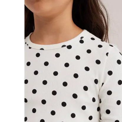 WE Fashion longsleeve met stippen wit, foto 5