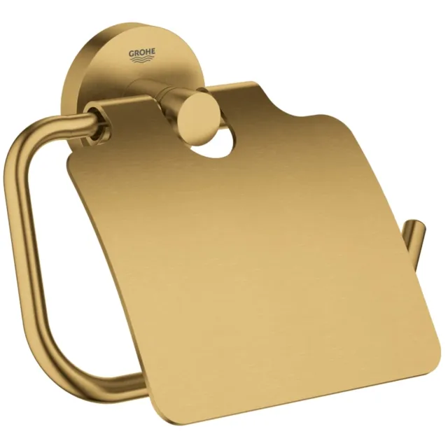 Grohe Essentials toiletrolhouder met deksel cool sunrise geborsteld goud