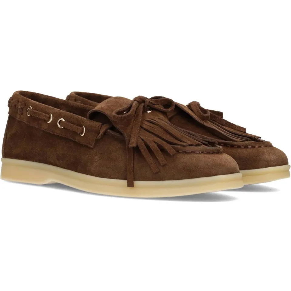 Poelman suède bootschoenen donkerbruin