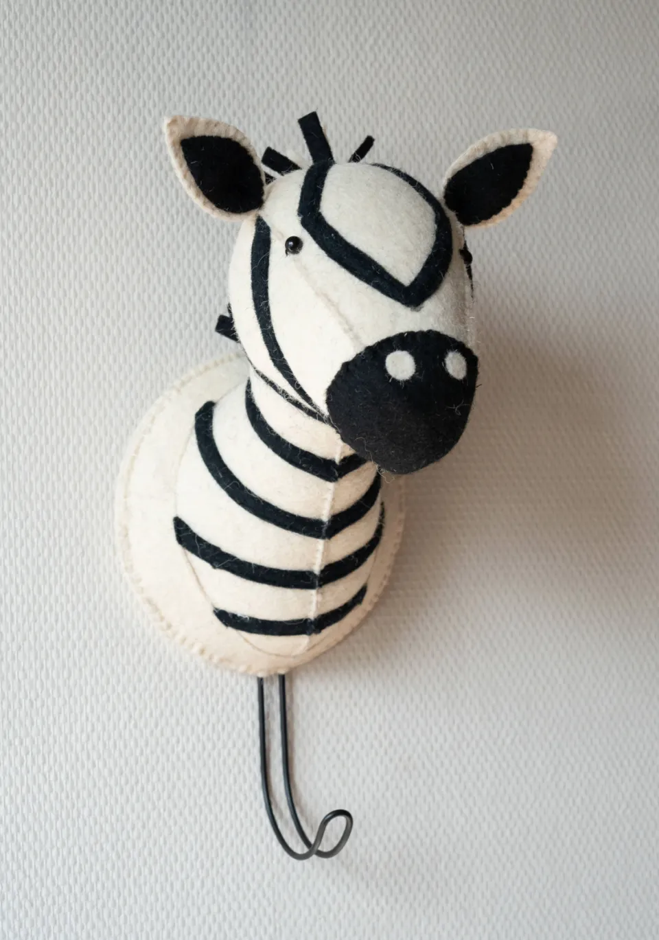 Kidsdepot wandhaak Zebra wit zwart, foto 2