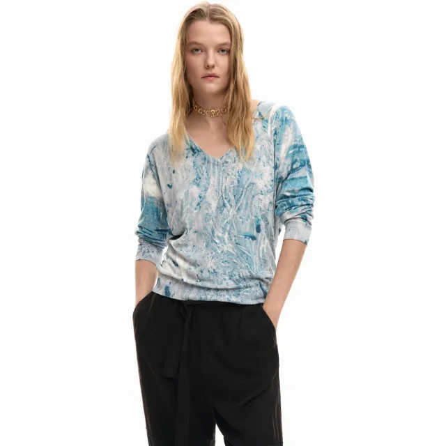 Desigual gebreide trui blauw