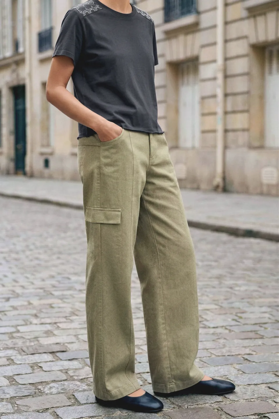 Mango cargobroek kaki, foto 5