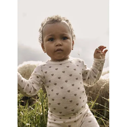 Lil' Atelier BABY wollen romper - beige/roze, foto 4