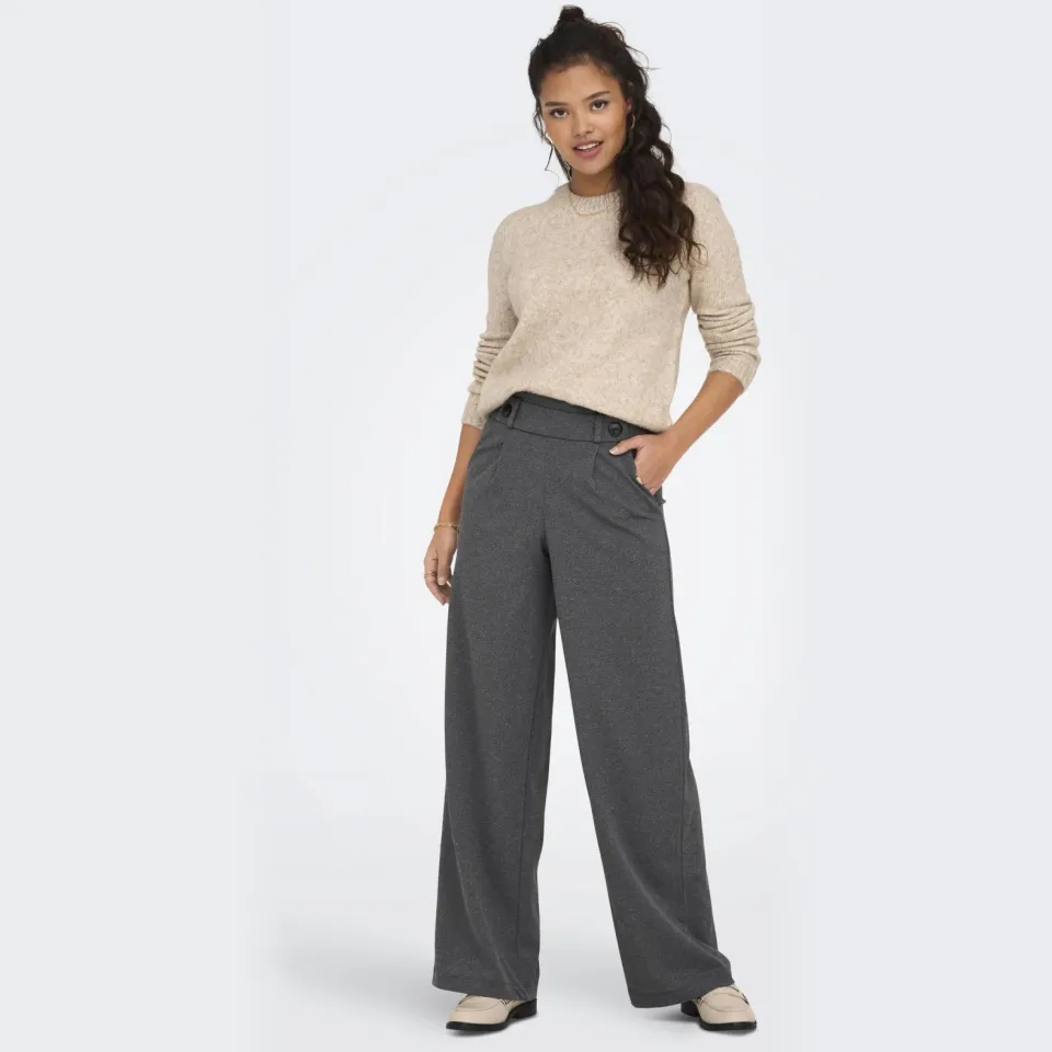 JDY Geggo wide leg broek grijs, foto 3