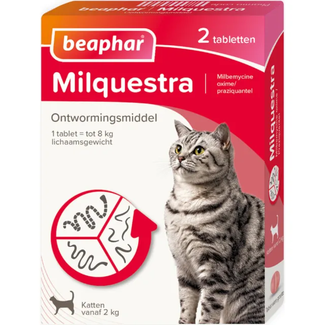 Beaphar Milquestra ontwormingstabletten kat