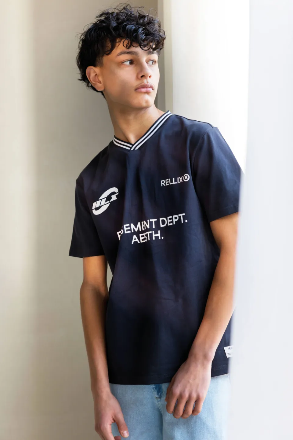 Rellix oversized T-shirt met logo antraciet