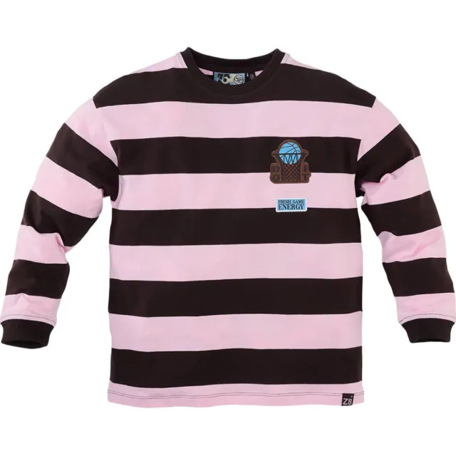Z8 Becket longsleeve donkerbruin/lichtroze Donkerbruin/lichtroeze