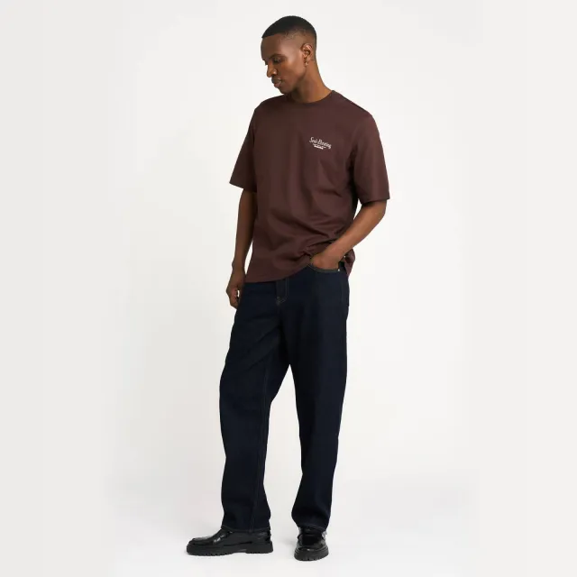 Resteröds relaxed fit T-shirt met backprint - bruin BROWN