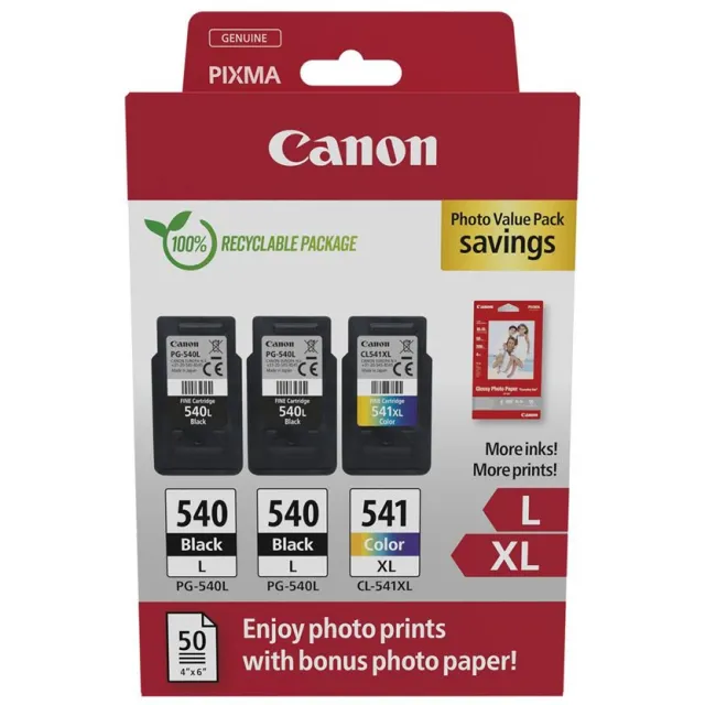 Canon PG-540L en CL-541XL inktcartridges multipack