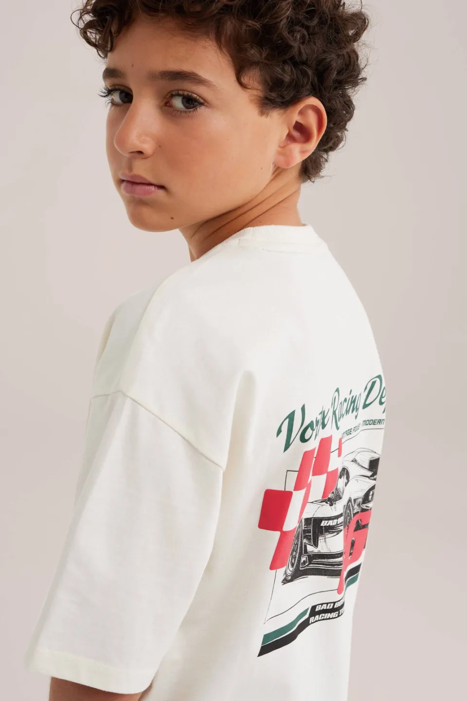 WE Fashion Bad Boys T-shirt off-white, foto 4