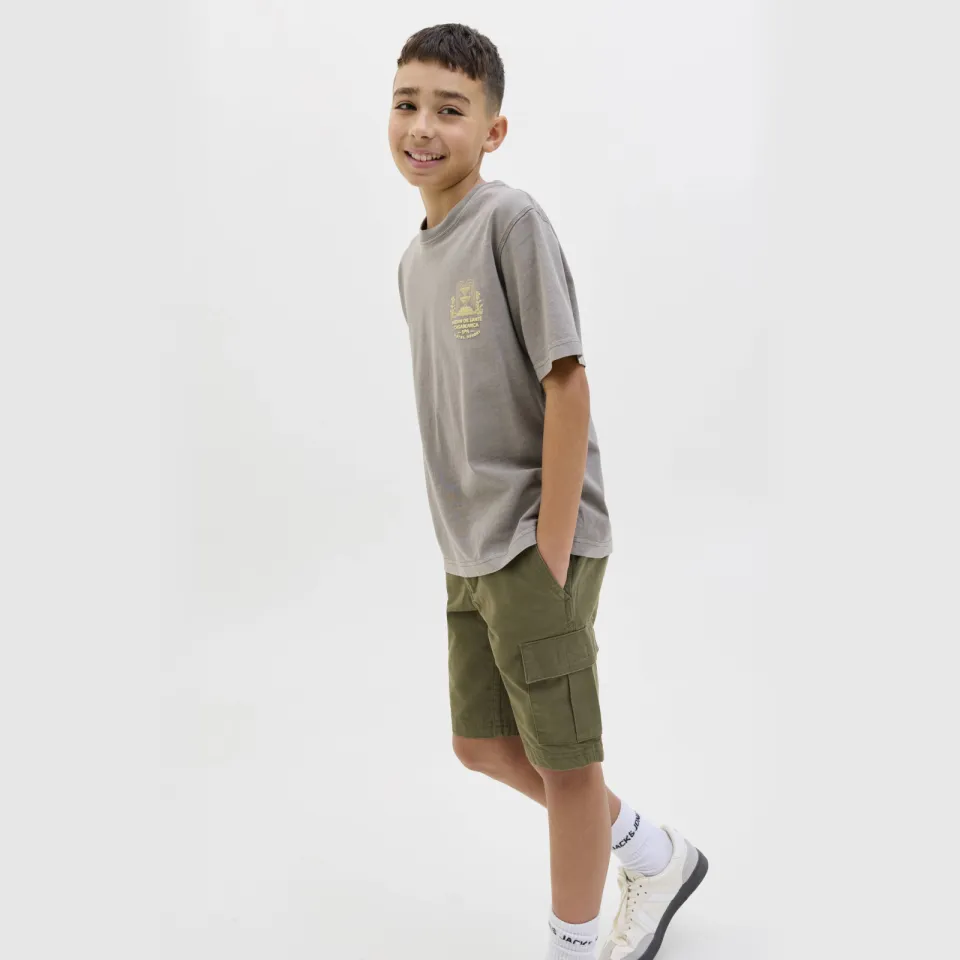 Jack & Jones loose cargoshort olijfgroen Donker olijfgroen