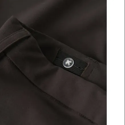 LMTD wide leg broek met plooien donkerbruin, foto 3