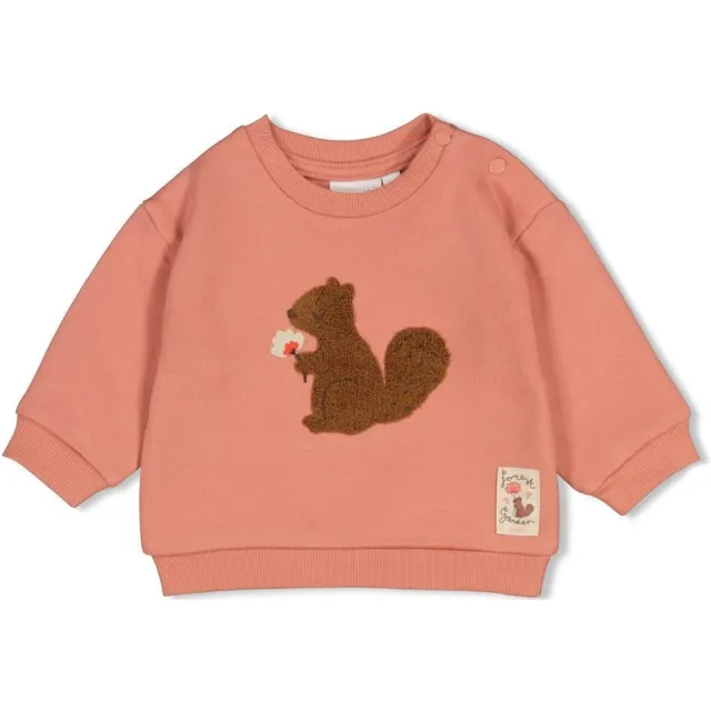 Feetje sweater Forest Garden - zalm Roze