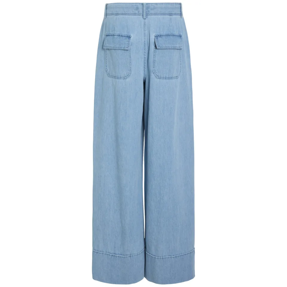 Rouge Edit Roufrancie Mae Rw Wf F/L Trouser/1 wide leg jeans light blue denim, foto 3