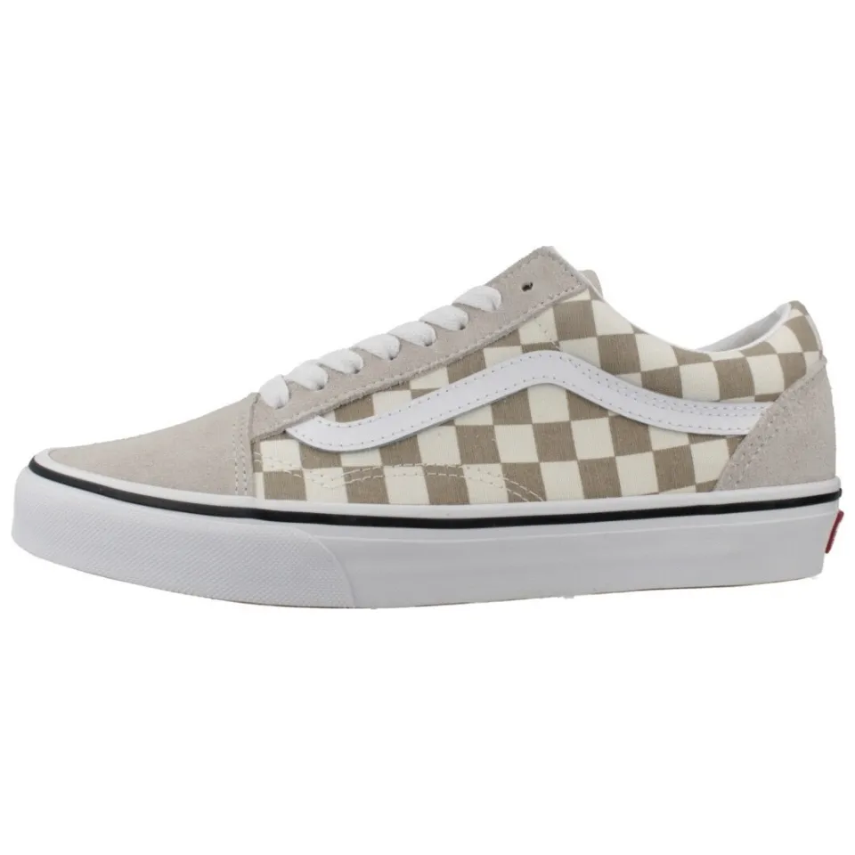Vans Old Skool sneakers beige ruitprint, foto 2