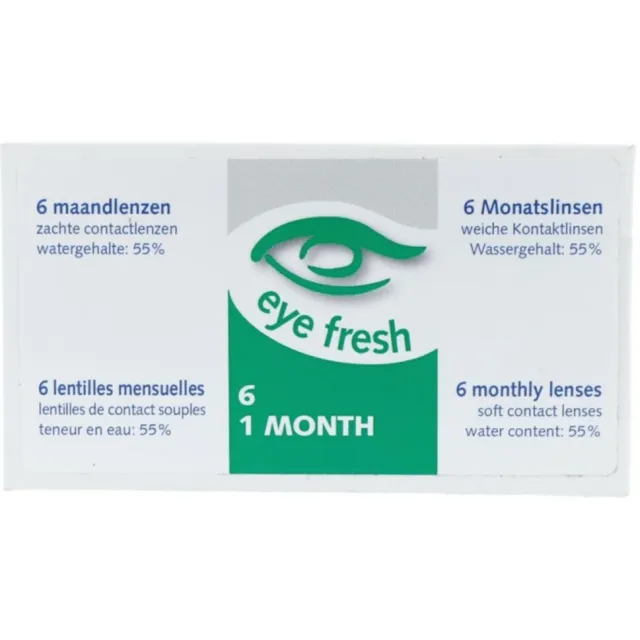 Eye Fresh zachte maandlenzen 6-pack -4,50 6 stuks