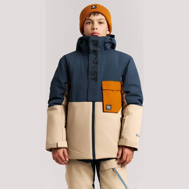 Protest ski-jas - blauw/ecru