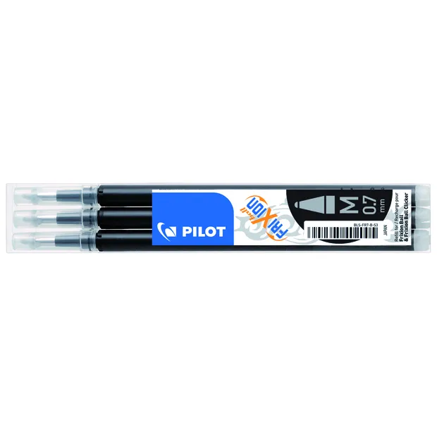 Pilot Rollerpenvulling pilot frixion medium zwart set 3 stuks