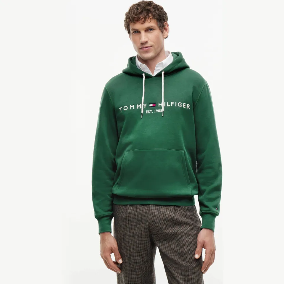 Tommy Hilfiger regular fit hoodie met print - groen, foto 3