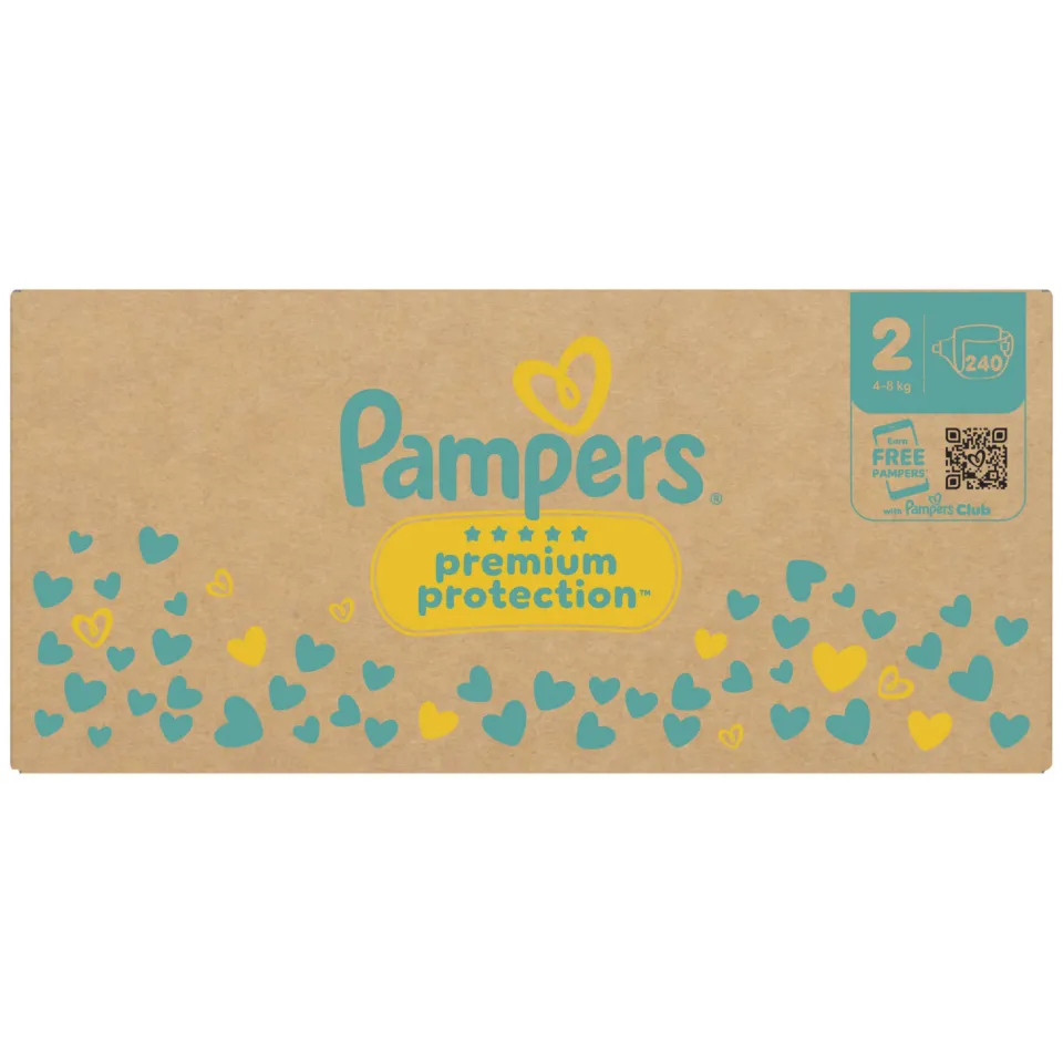 Pampers Premium Protection Maat 2 maandbox - 240 luiers - 4kg - 8kg
