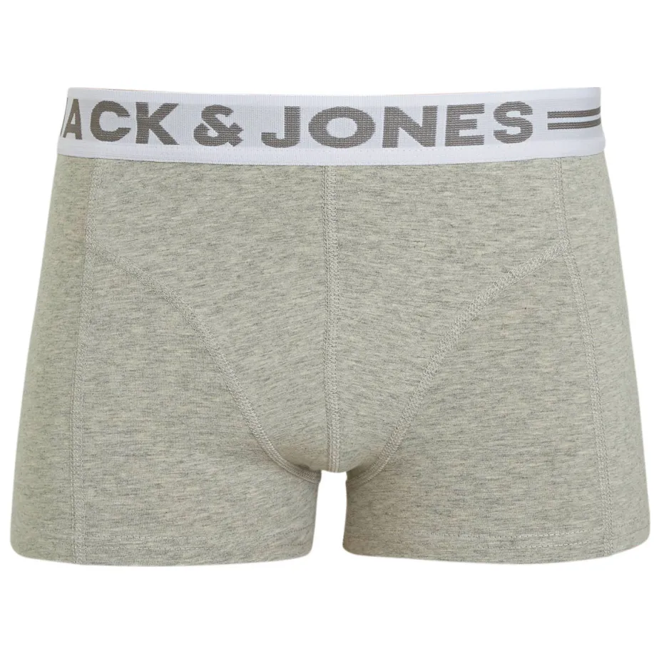 Jack & Jones Junior boxershorts set van 3 zwart wit grijs melange, foto 6