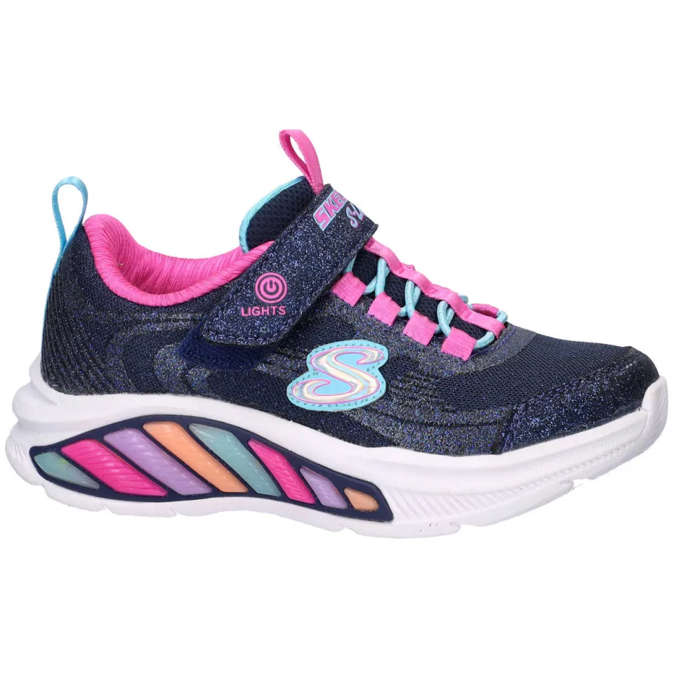 Skechers S-Lights sneakers met lichtjes - blauw/roze, foto 6