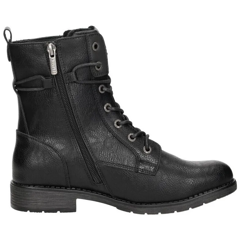 Mustang veterschoenen hoog zwart