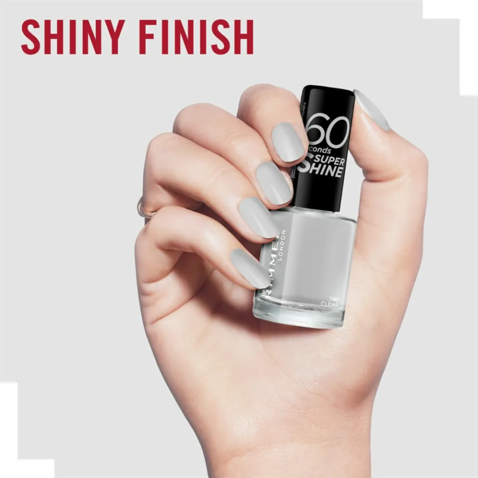 Rimmel London 60 Seconds Super Shine nagellak 740 Clear, foto 3