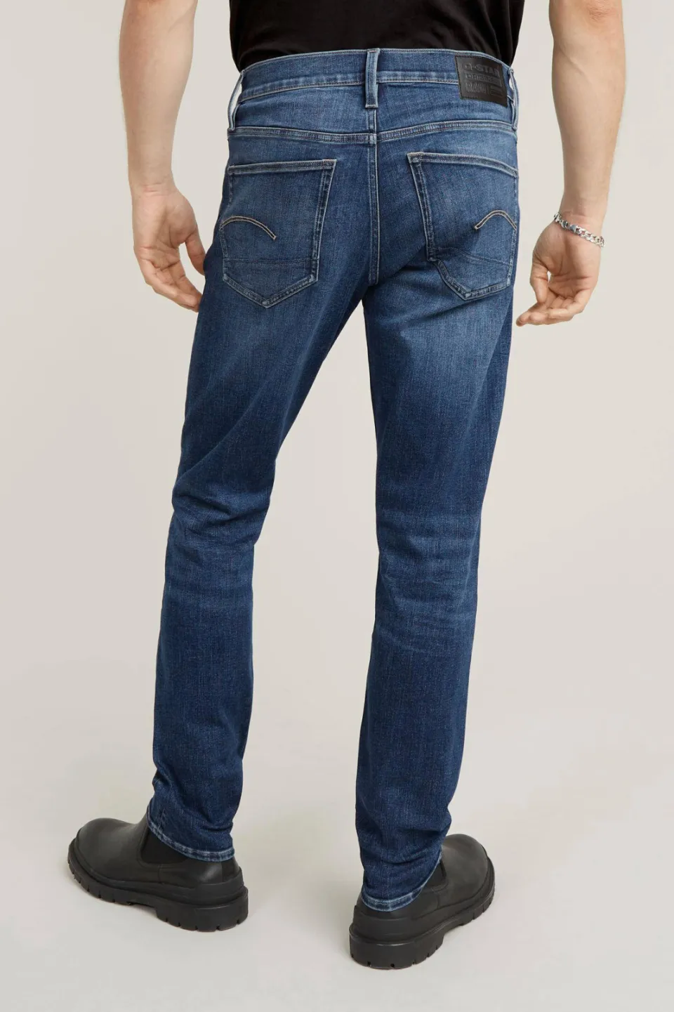 G-Star Raw G-STAR 3301 slim fit jeans medium aged blauw, foto 3