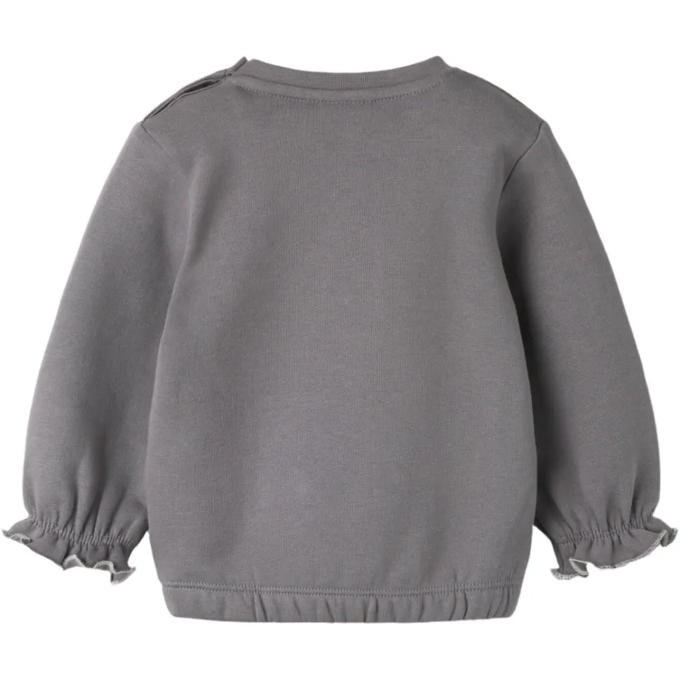 GUPPY BABY sweater met ruches en print - grijs, foto 2