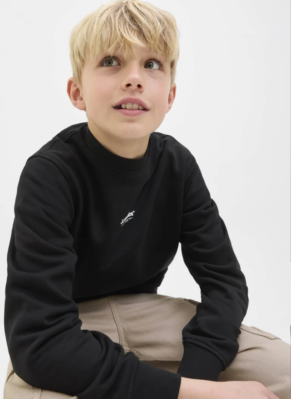 Jack & Jones JUNIOR sweater met tekst - zwart, foto 4