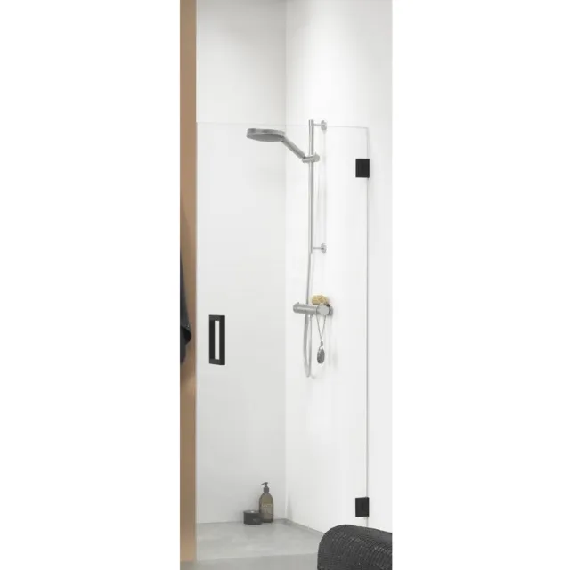 Sealskin Nisdeur by Sealskin 'I AM' 70x200 cm Mat Zwart Helder Glas Antikalk