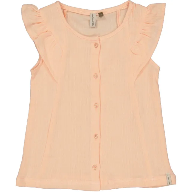 LEVV Little blousetop oranje met textuur Lichtoranje