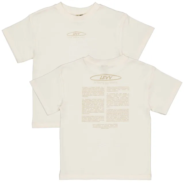 LEVV T-shirt met backprint ecru, foto 2