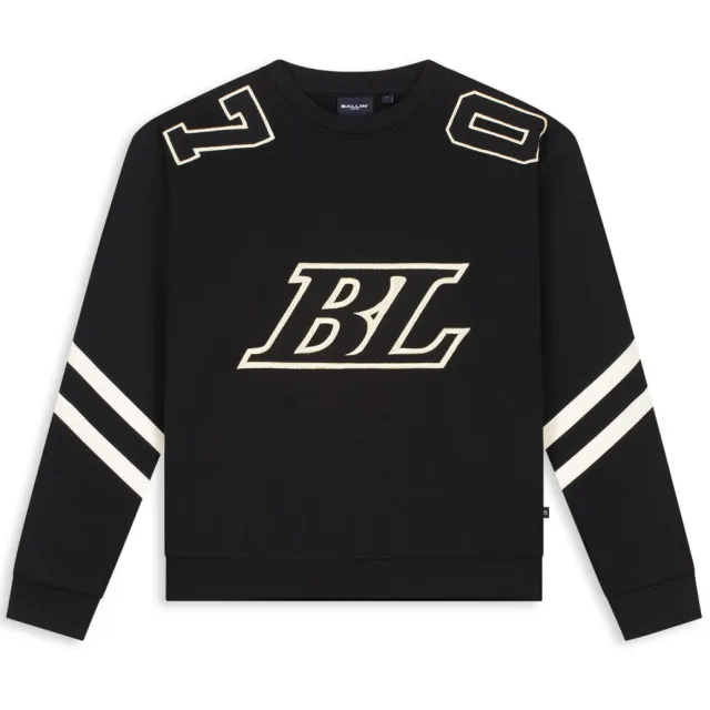 Ballin rechtvallende sweater met backprint - zwart