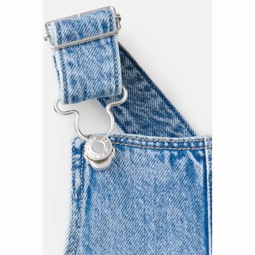 Mango Kids korte spijkerjurk lichtblauw light blue denim, foto 5