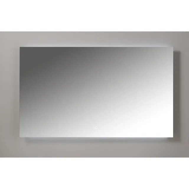 Xenz Badkamerspiegel Xenz Garda 120x70cm met Ledverlichting Boven- en Onderzijde en Spiegelverwarming Aluminium