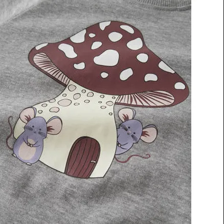 NAME IT MINI rechtvallende sweater met print - grijs Printopdruk, foto 3