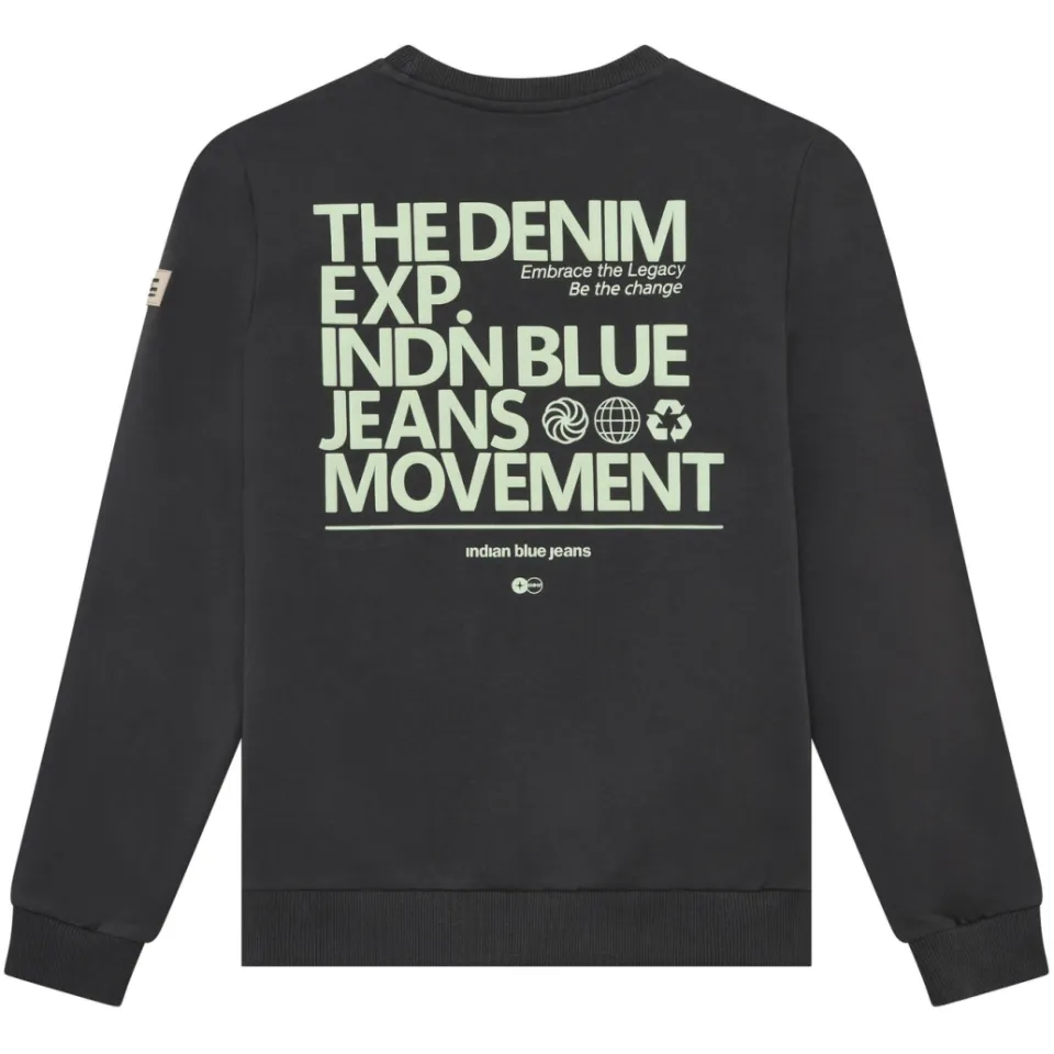 Indian Blue Jeans rechtvallende sweater met backprint - grijs, foto 3