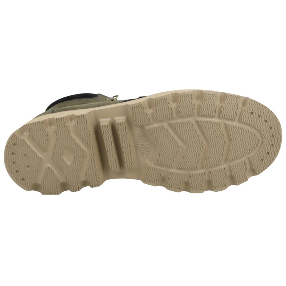 Palladium Trooperlite Grit Zip leren veterboots met profielzool - olijfgroen, foto 6
