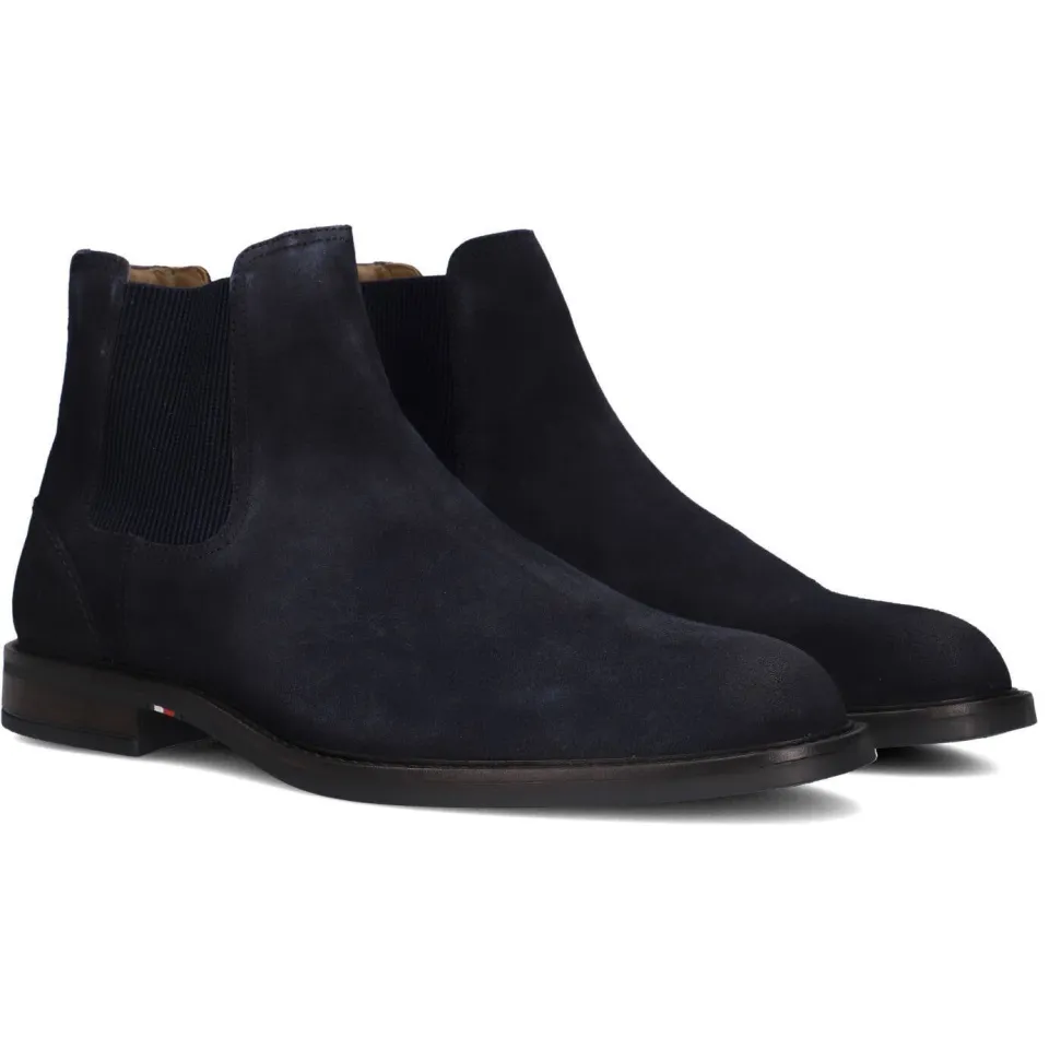 Tommy Hilfiger Corporate Dressy Chelsea boots donkerblauw, foto 3
